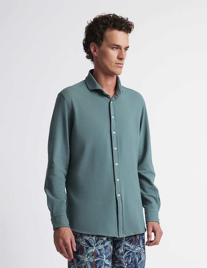 Camisa pique malla Verde