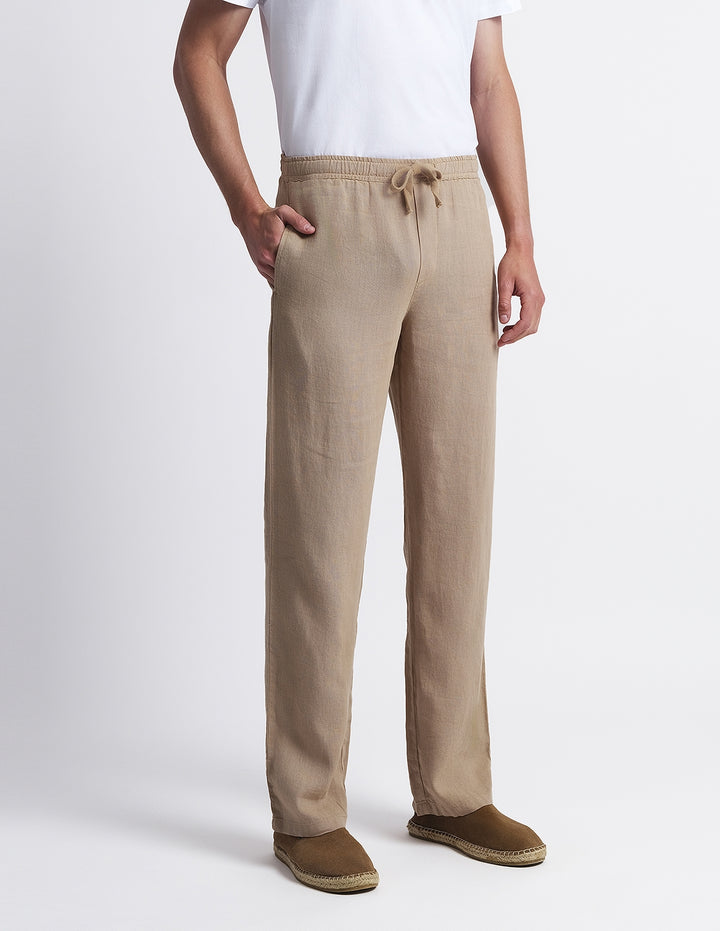 Pantalón lino cuerda Hielo