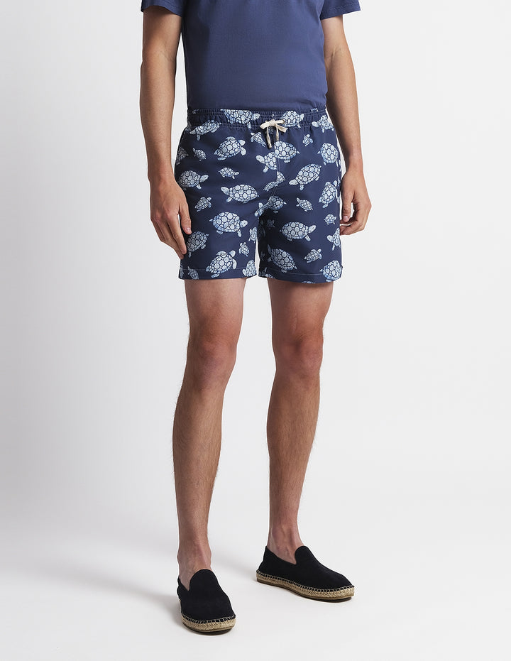 Traje de baño tortuga grande Azul