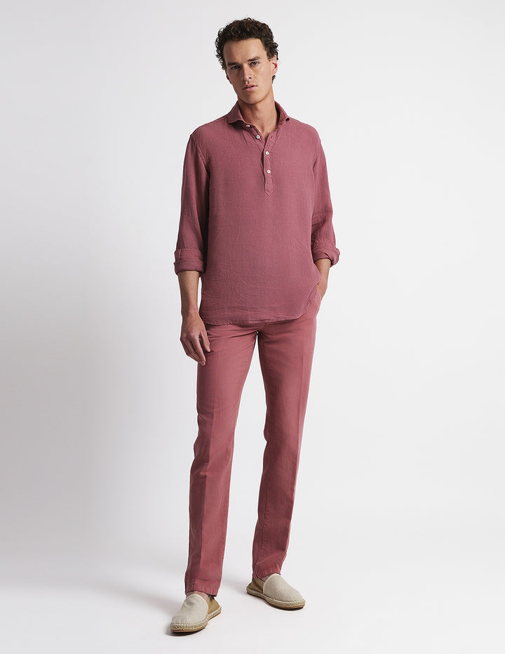 Polera lino Burdeos