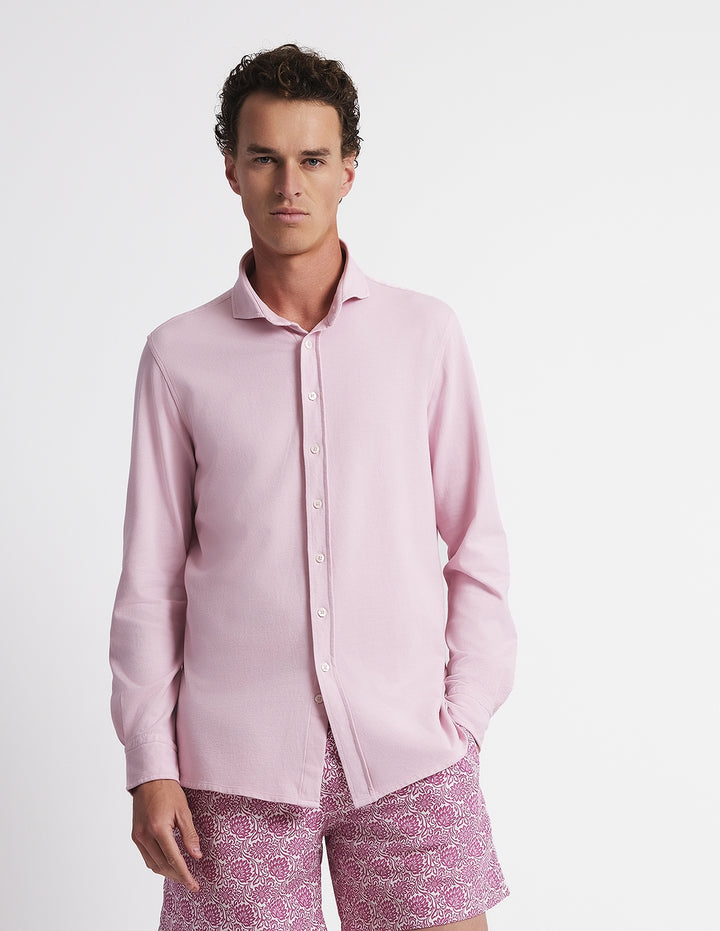 Camisa pique malla Rosa claro