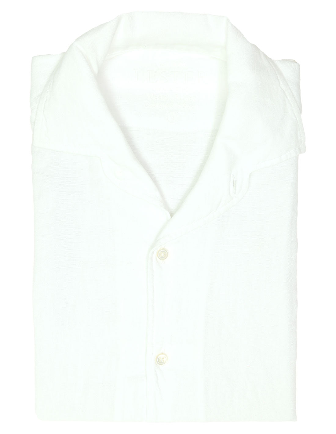 Camisa lino algodón m/c Blanco