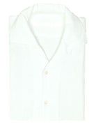 Camisa lino algodón m/c Blanco