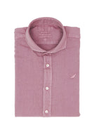 Camisa lino algodón lavada Rosa