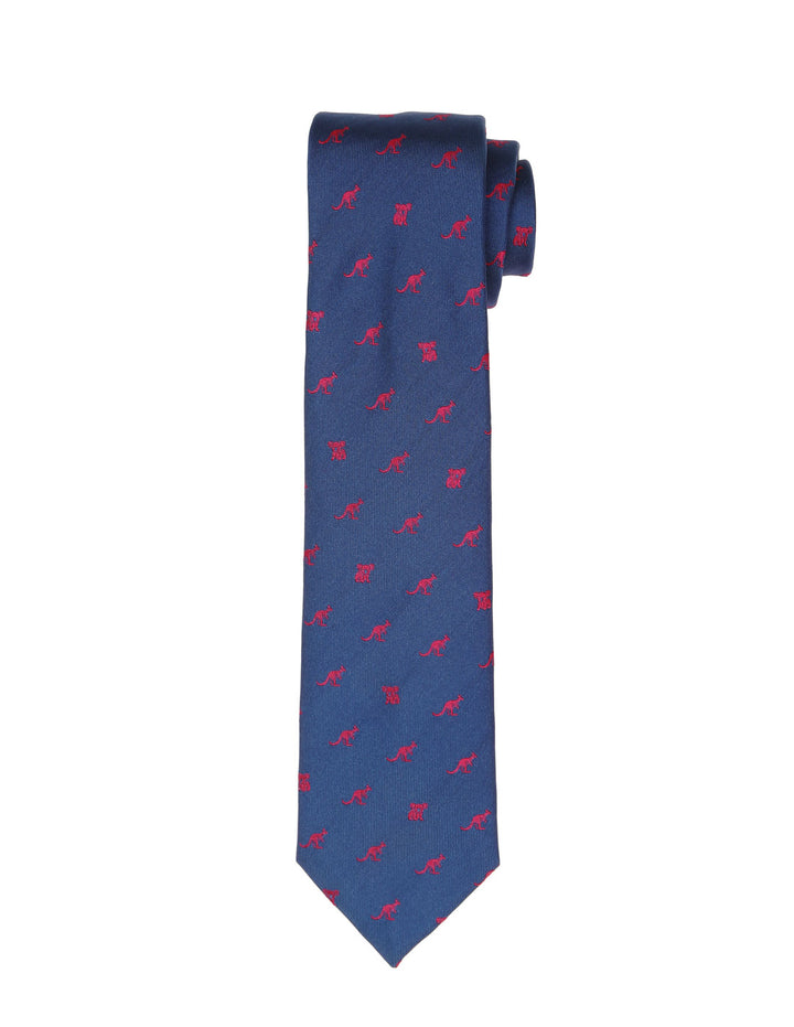 Corbata koala-canguro Azul/rosa