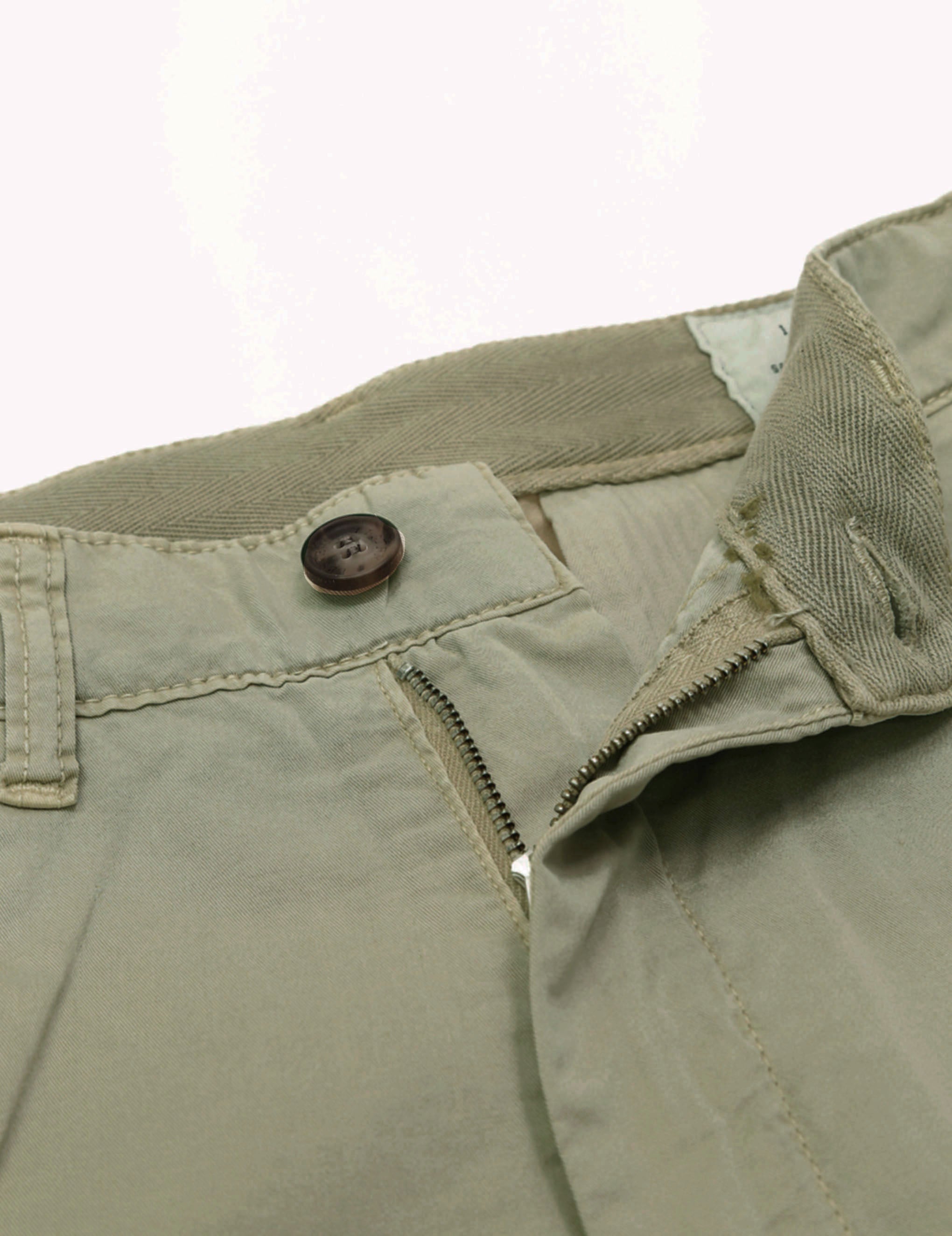 Pantalón chino popelin Kaki