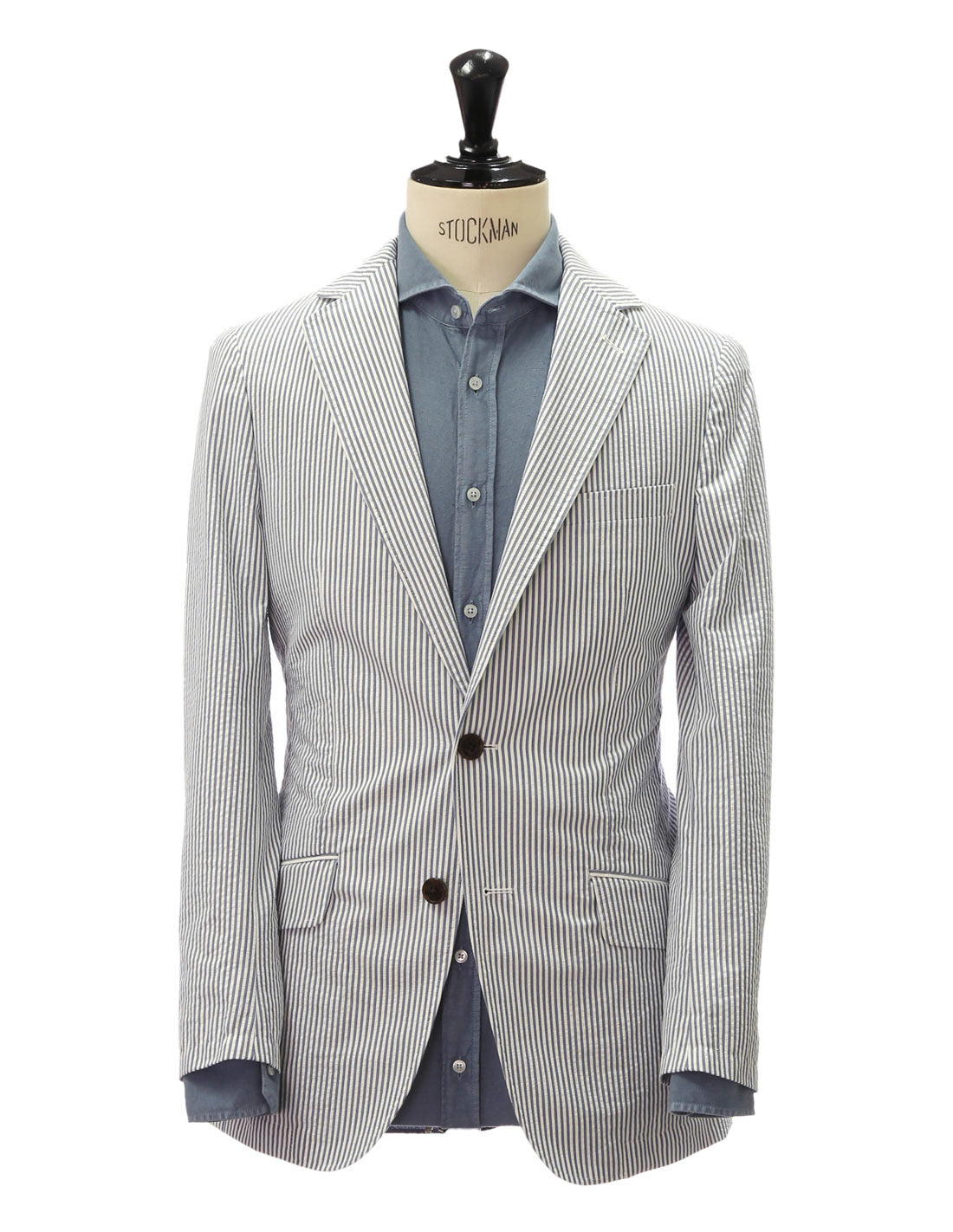 Chaqueta seersucker Azul