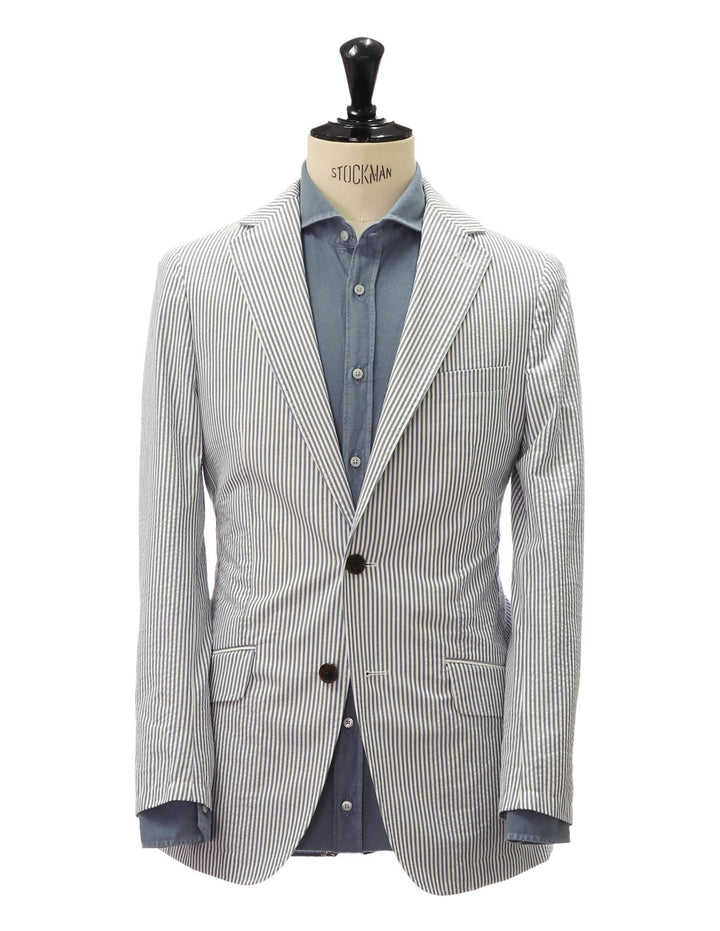 Chaqueta seersucker Azul