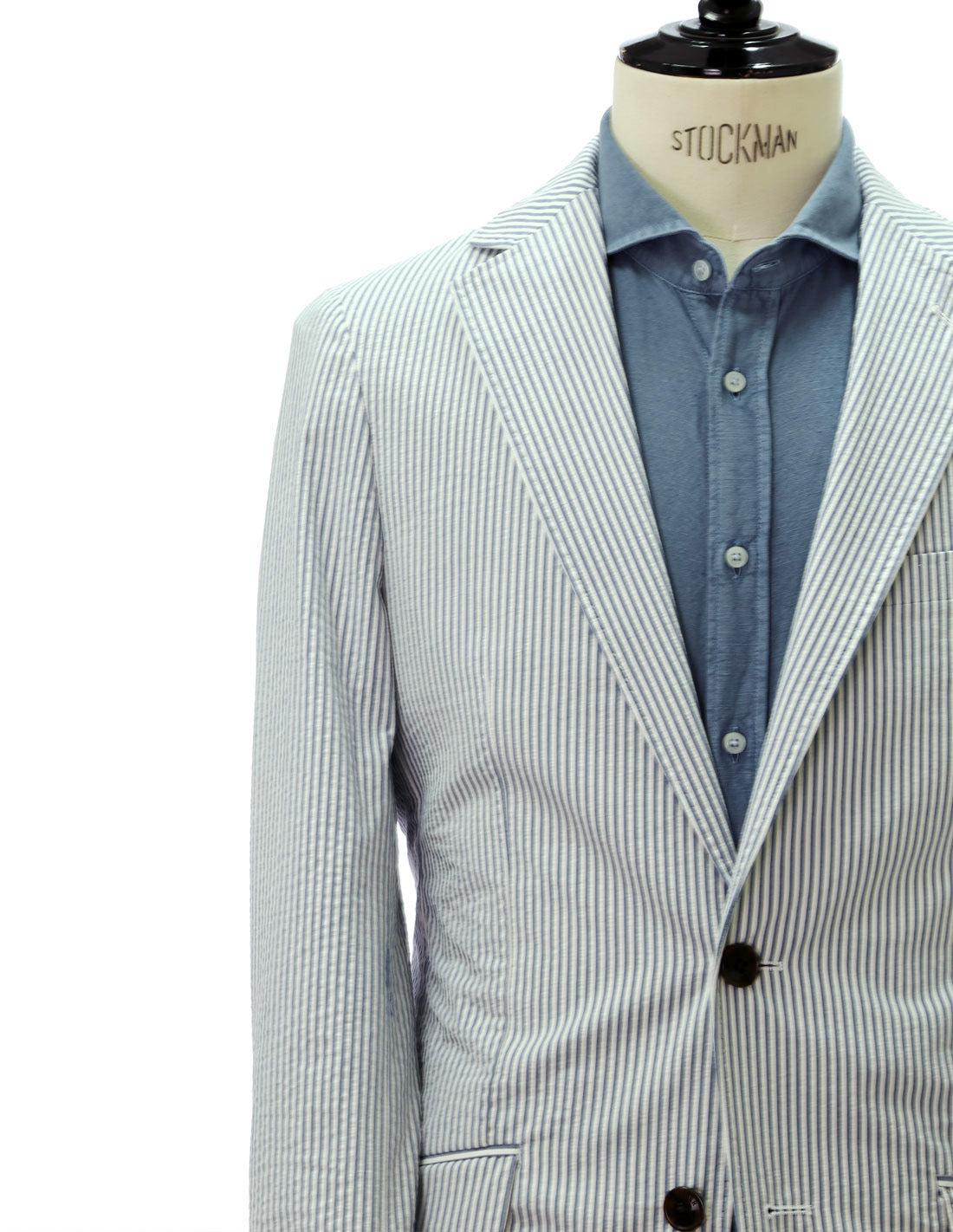 Chaqueta seersucker Azul
