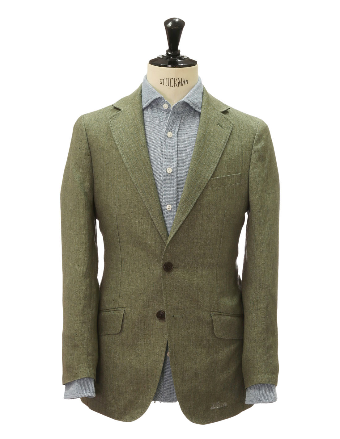 Chaqueta lino espiga Verde