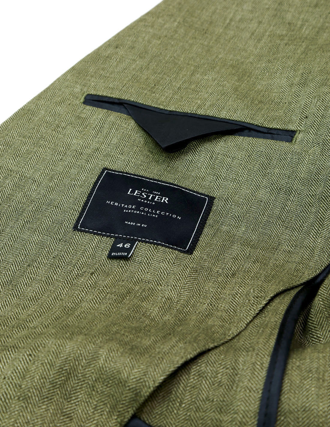 Chaqueta lino espiga Verde