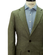 Chaqueta lino espiga Verde
