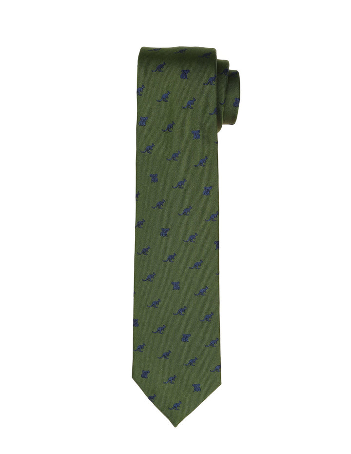 Corbata koala-canguro Verde/azul