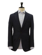 Chaqueta lino espiga Azul