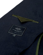 Chaqueta lino espiga Azul