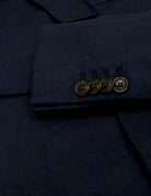 Chaqueta lino espiga Azul
