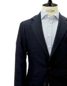 Chaqueta lino espiga Azul