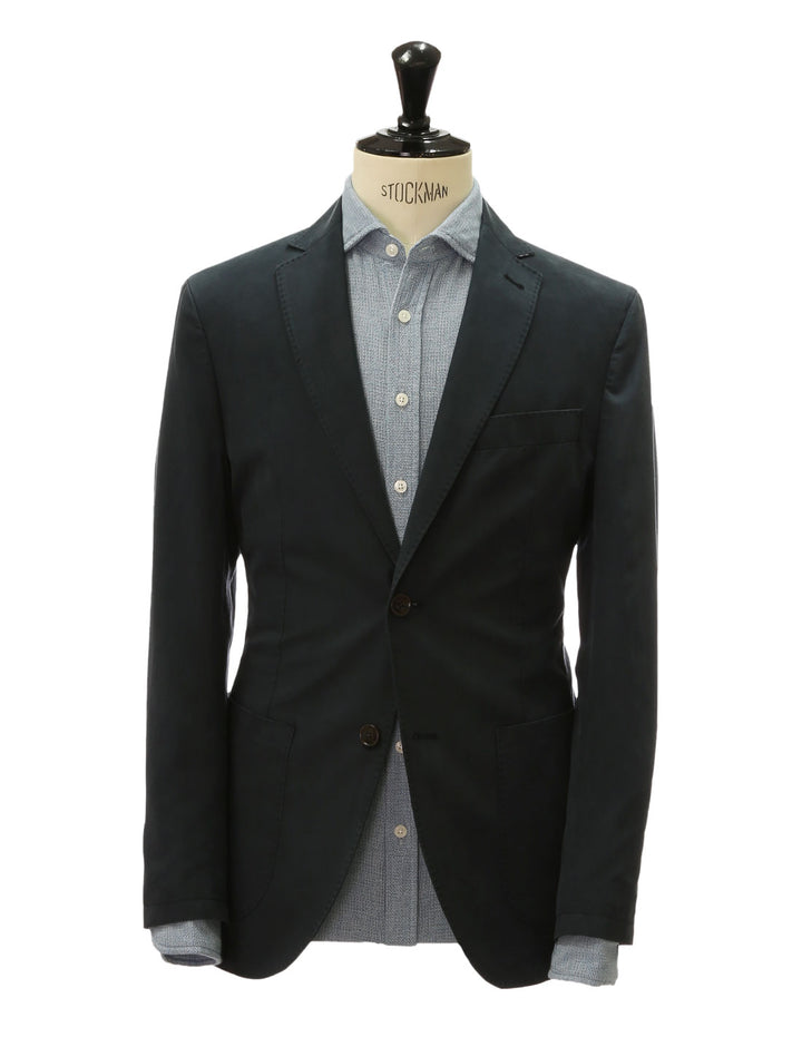 Chaqueta lino tencel lavada Azul