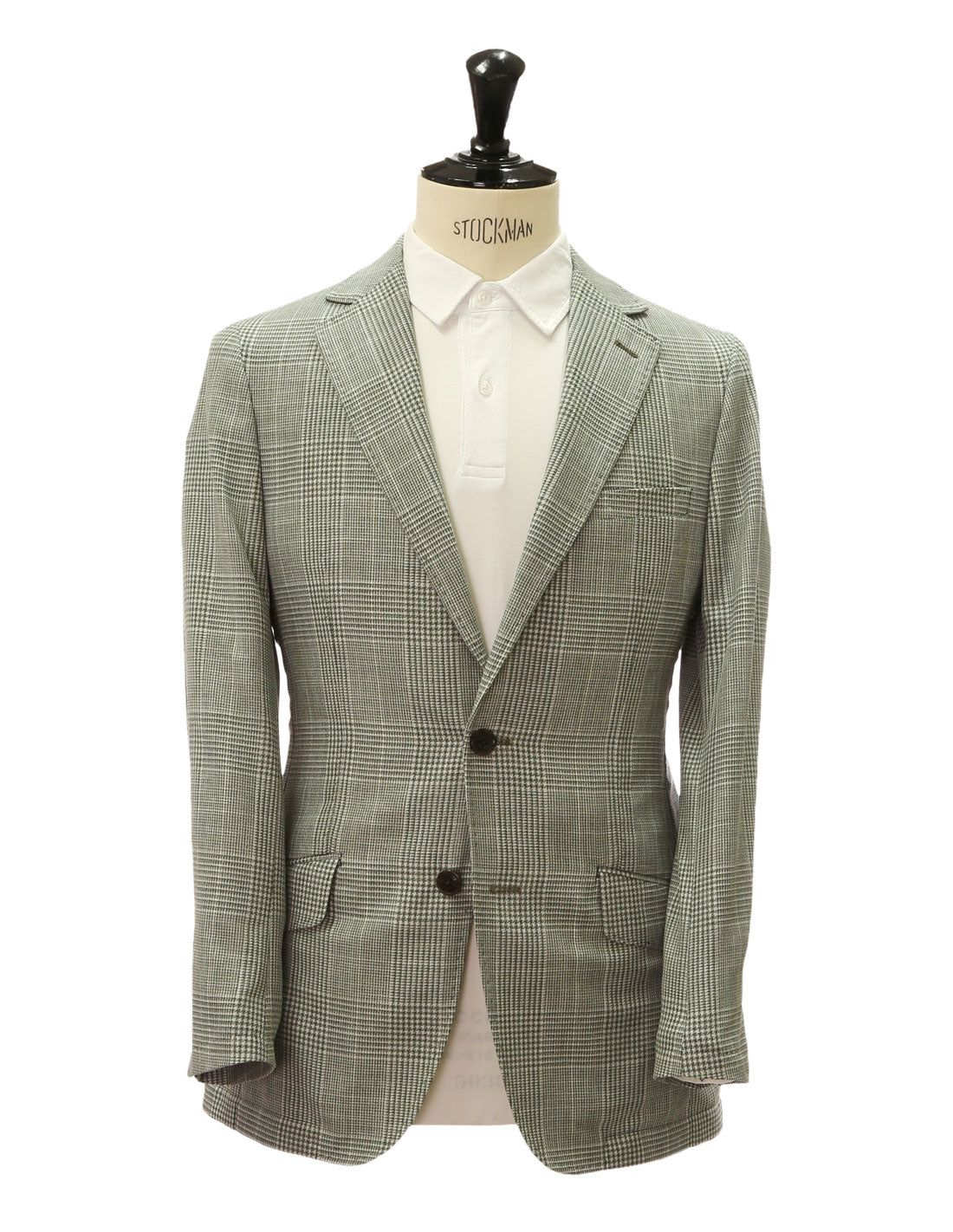 Chaqueta lino principe de gales Verde