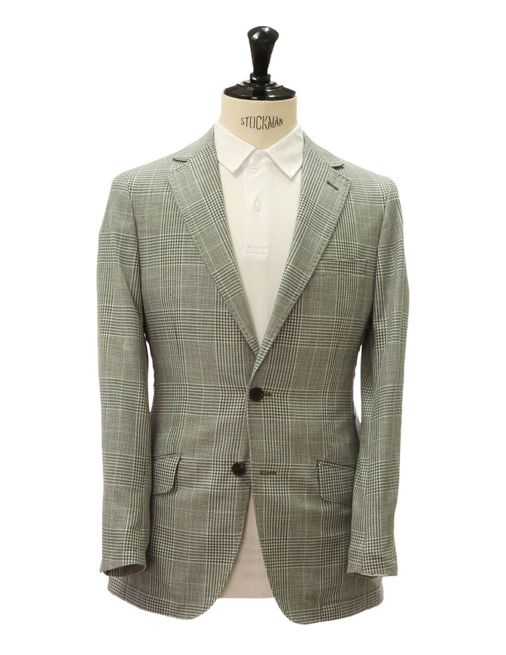 Chaqueta lino principe de gales Verde