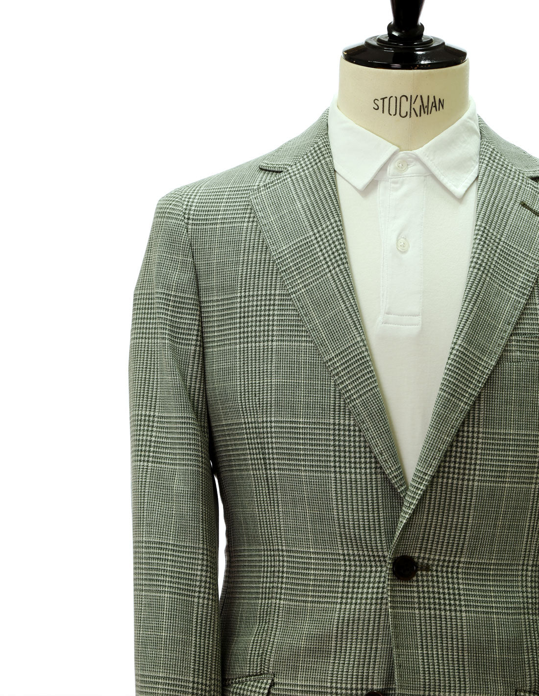 Chaqueta lino principe de gales Verde