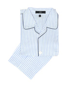 Pijama corto raya media Azul