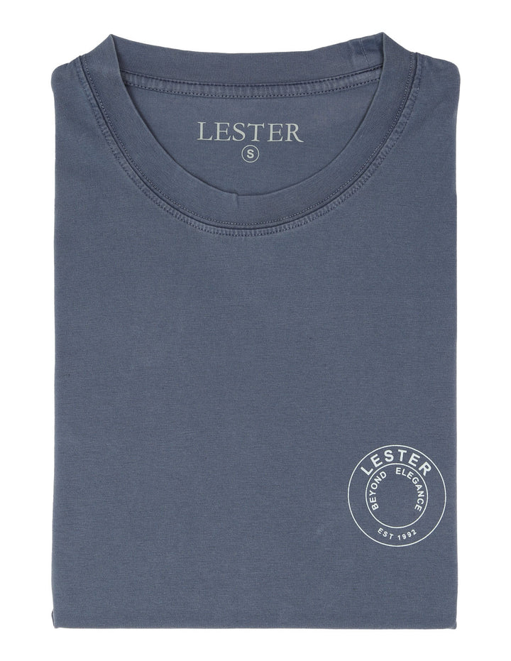 Camiseta lavada circulo Azul