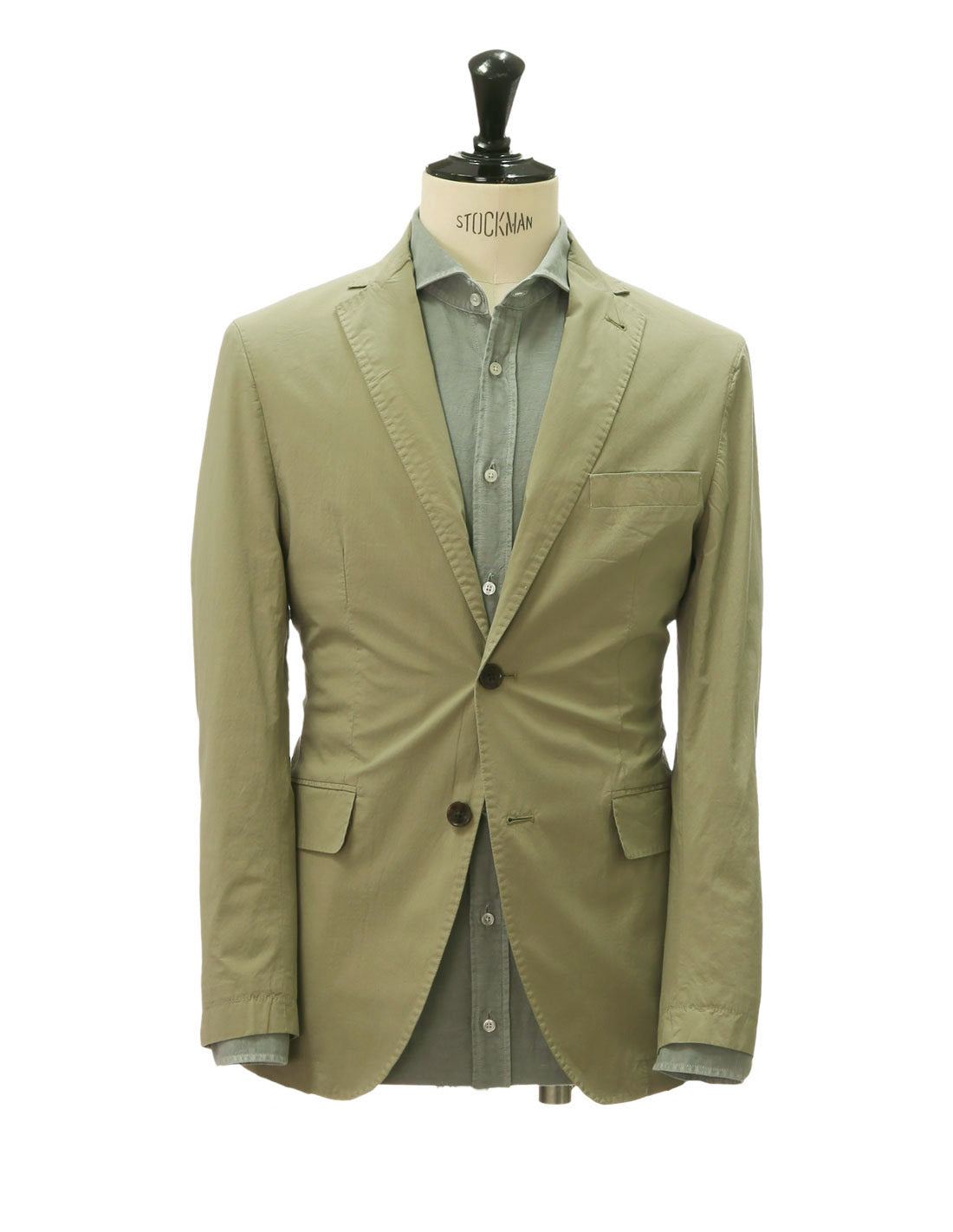 Chaqueta popelin lavada Verde