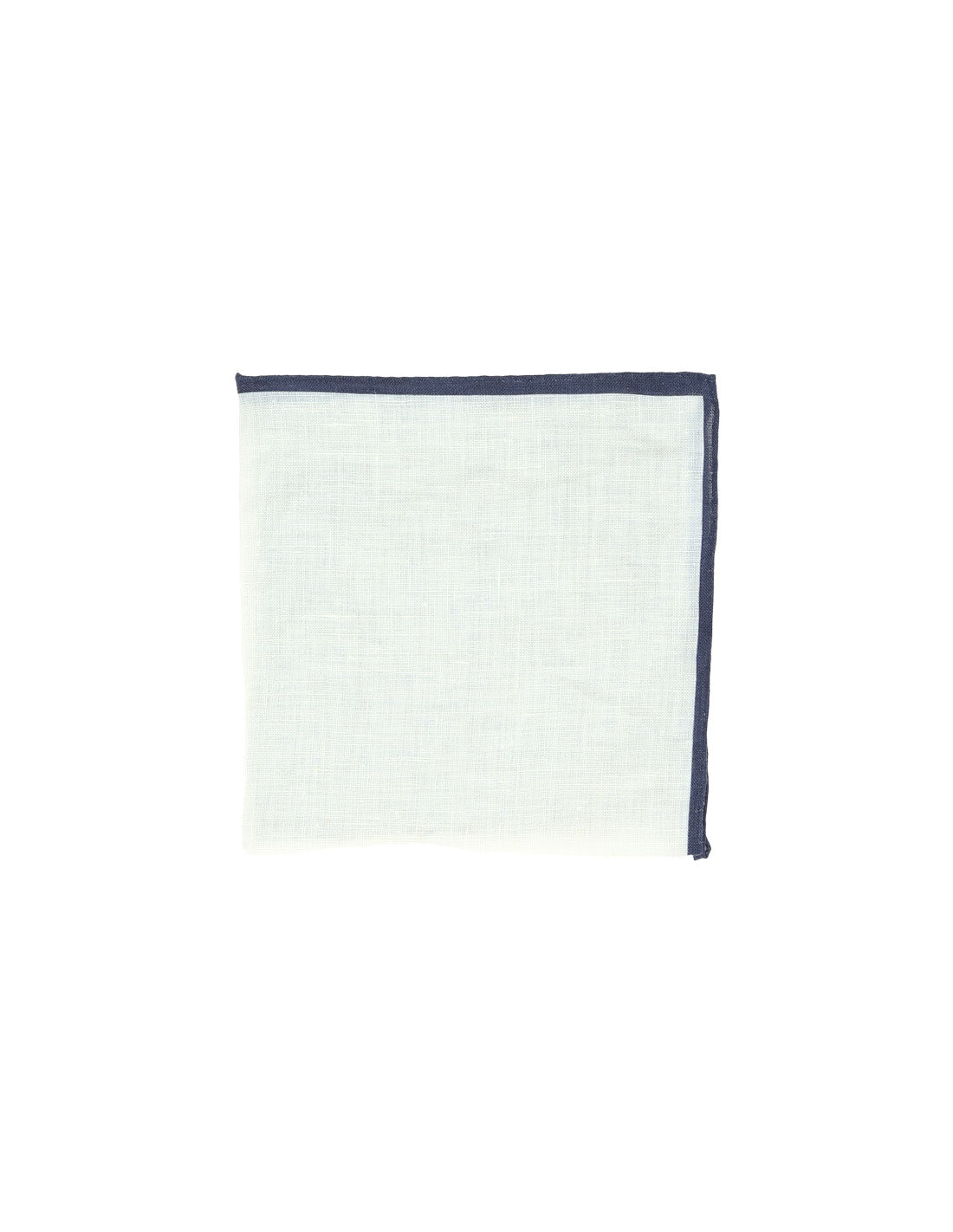 Pañuelo bolsillo lino blanco Azul