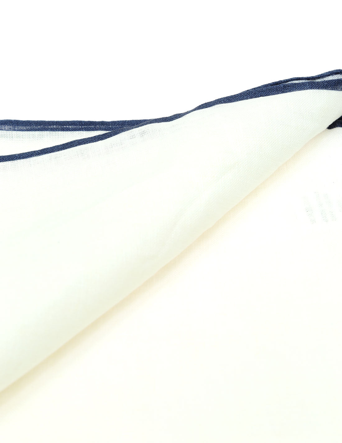 Pañuelo bolsillo lino blanco Azul