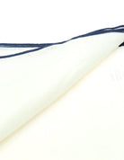 Pañuelo bolsillo lino blanco Azul