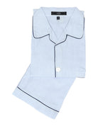 Pijama largo raya fina Azul