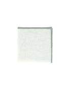 Pañuelo bolsillo lino blanco Verde