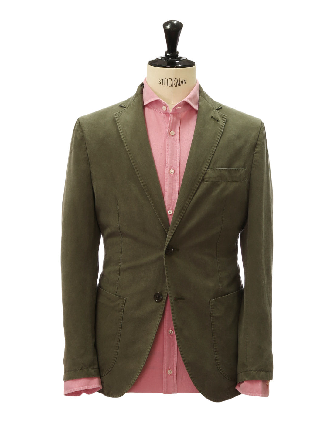 Chaqueta lino tencel lavada Verde
