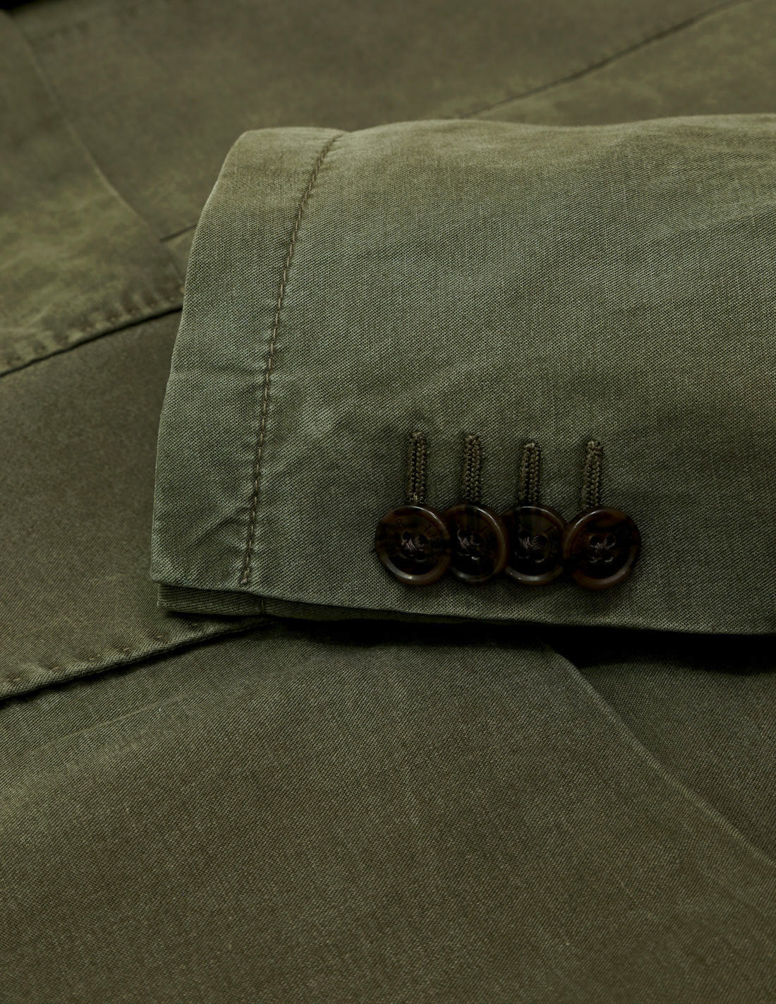 Chaqueta lino tencel lavada Verde