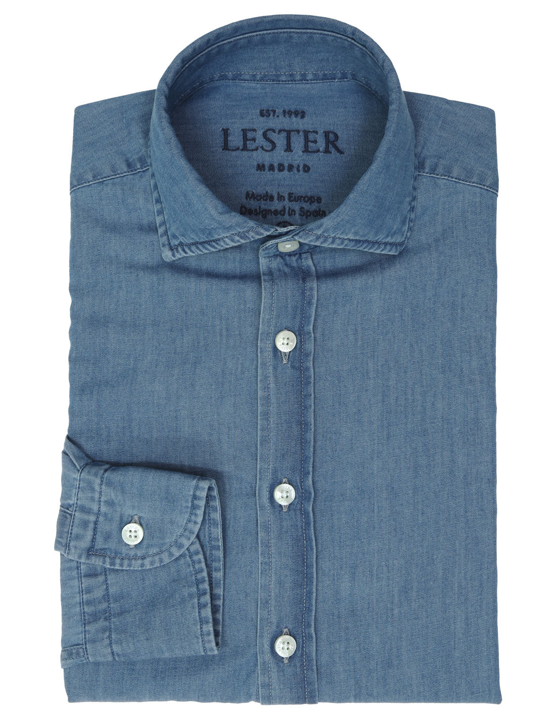Camisa sport denim Azul
