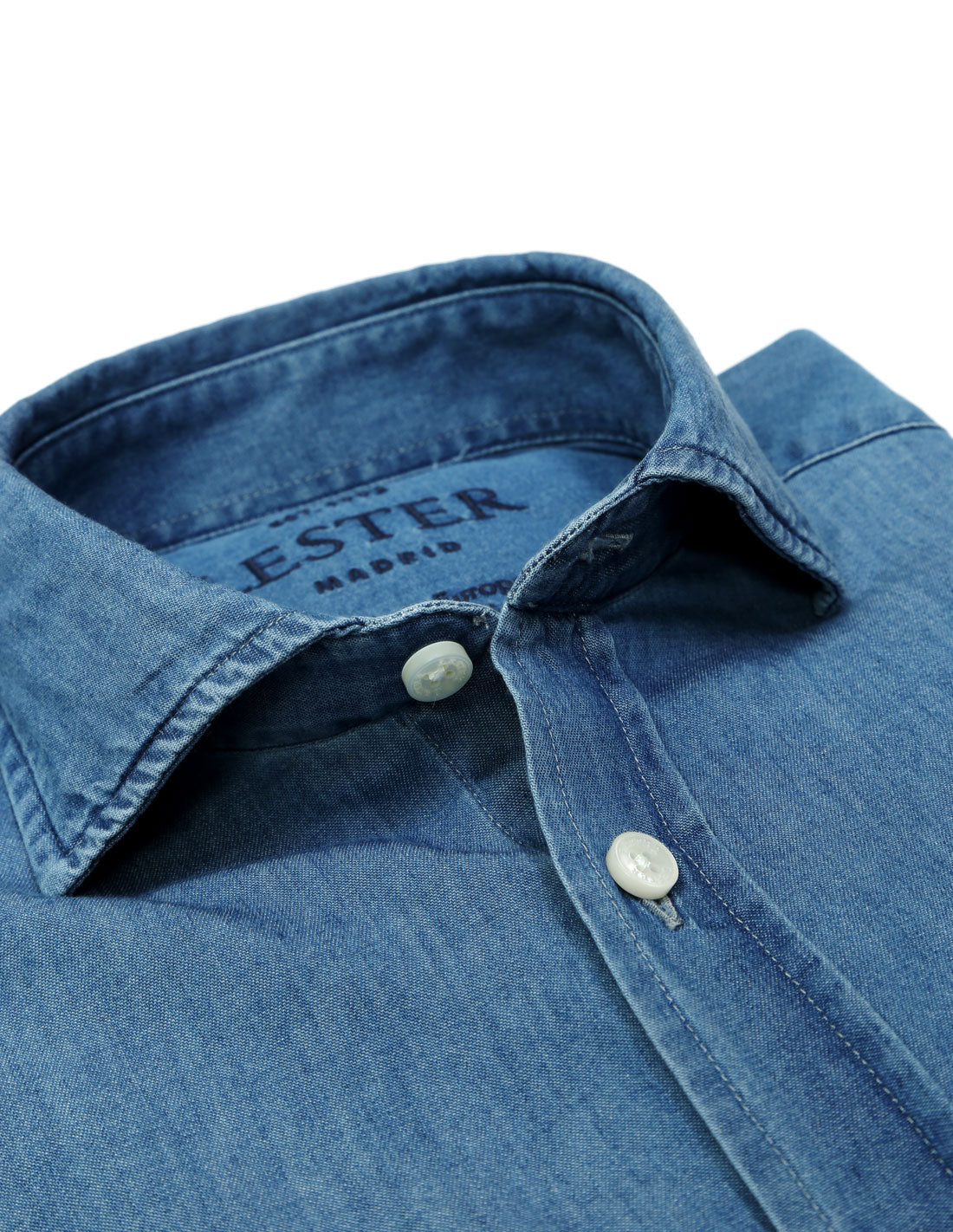 Camisa sport denim Azul