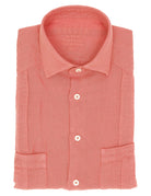 Camisa lino jaretas Rosa claro