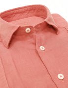 Camisa lino jaretas Rosa claro