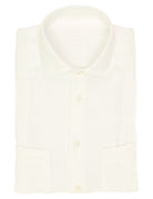 Camisa lino jaretas Blanco