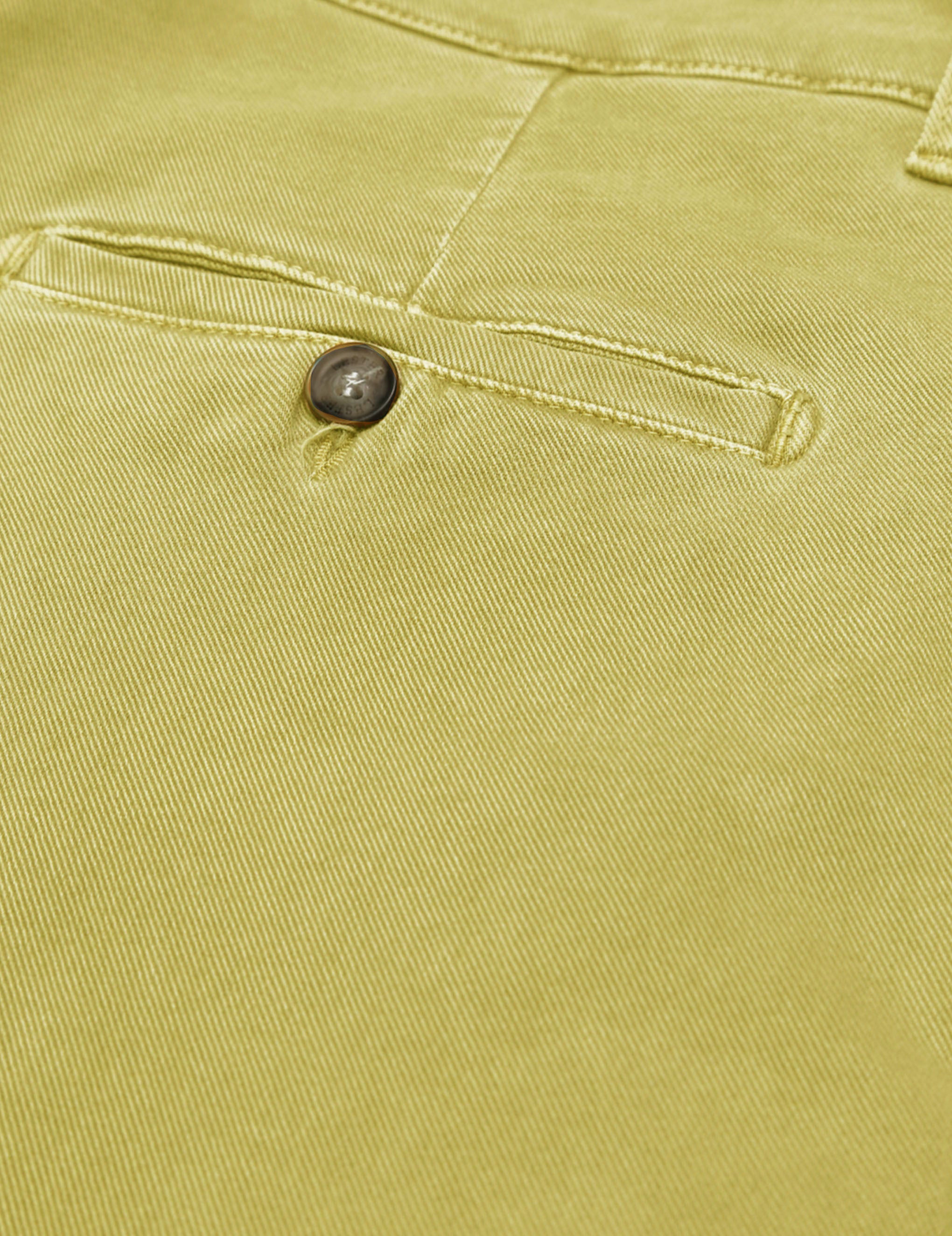 Pantalón chino sarga lavado Amarillo