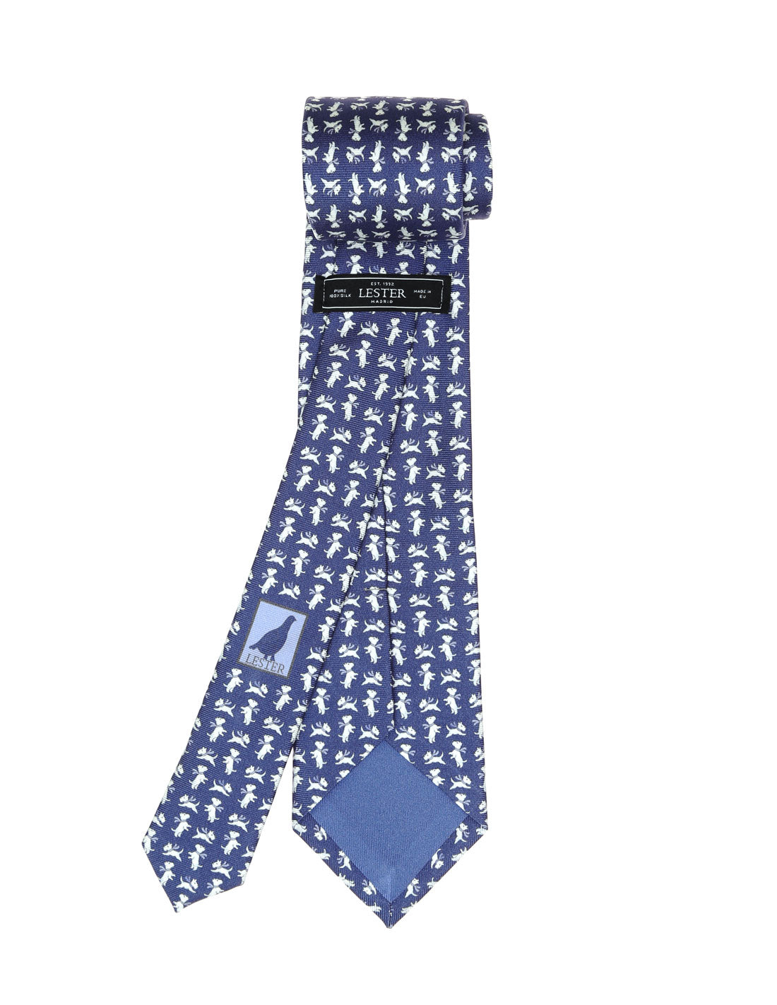 Corbata perro con lazo Azul/azul
