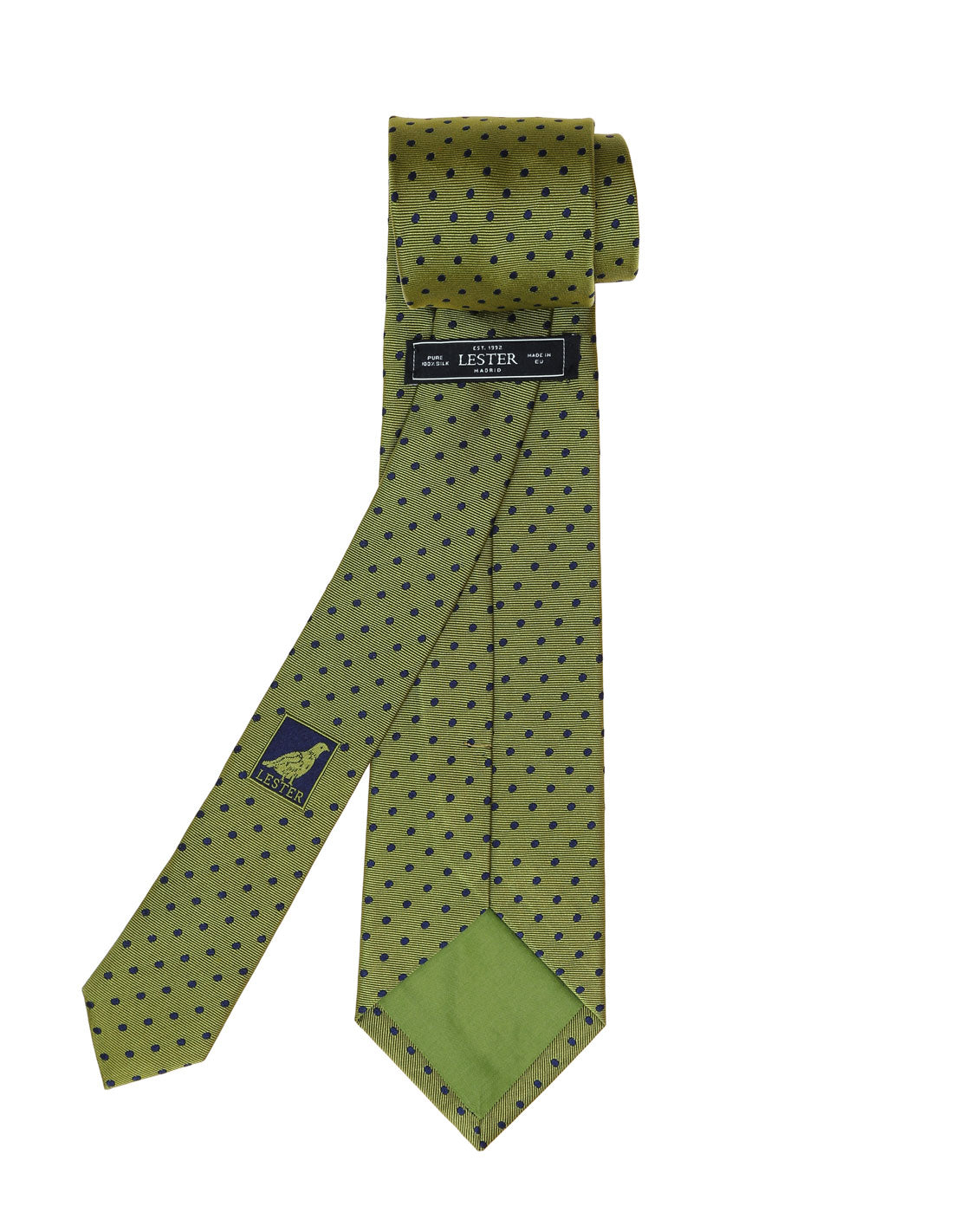 Corbata lunares i Verde/azul