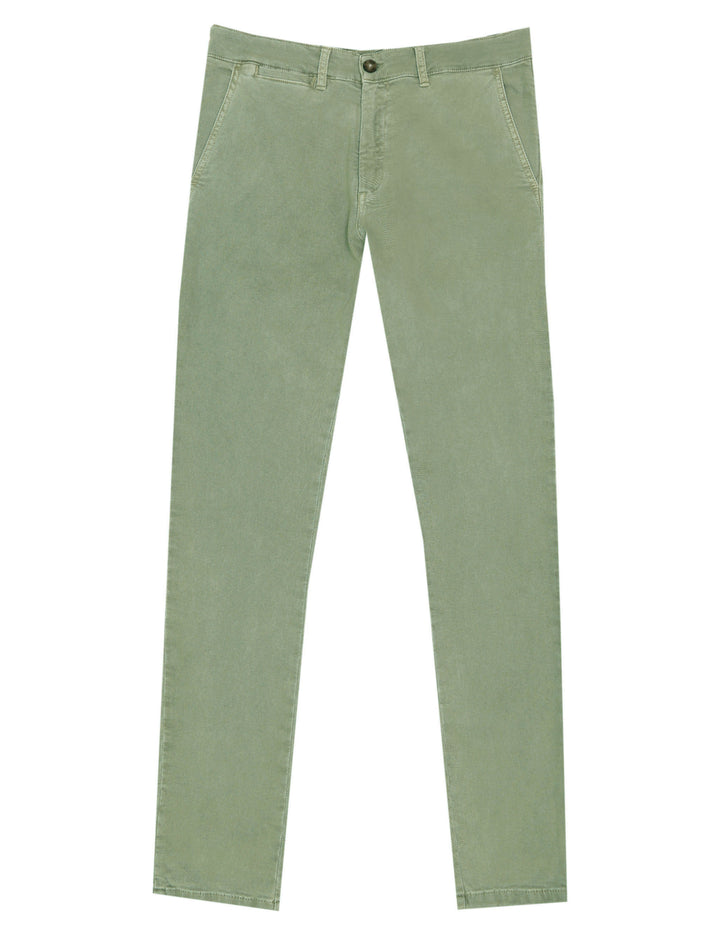 Pantalón chino sarga lavado Verde claro