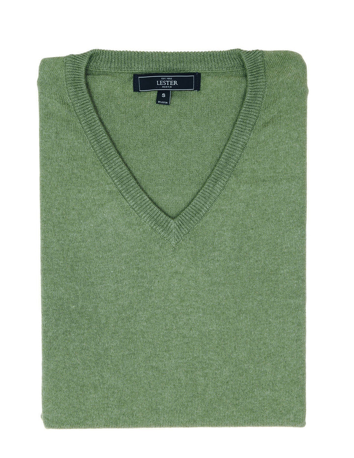 Jersey pico algodón Verde medio