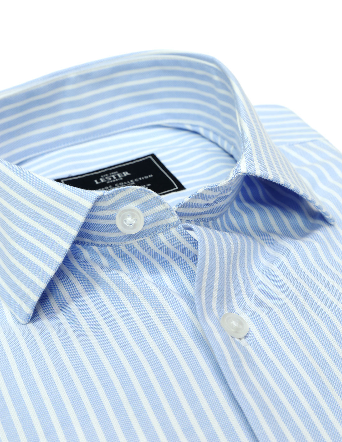 Camisa vestir oxford raya ancha Azul