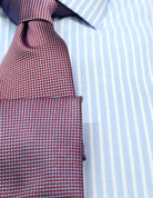 Camisa vestir oxford raya ancha Azul