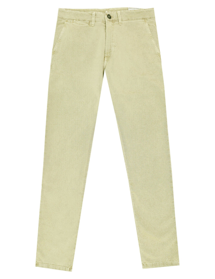 Pantalón chino sarga lavado Beige