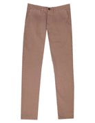 Pantalón chino satén lavado Burdeos