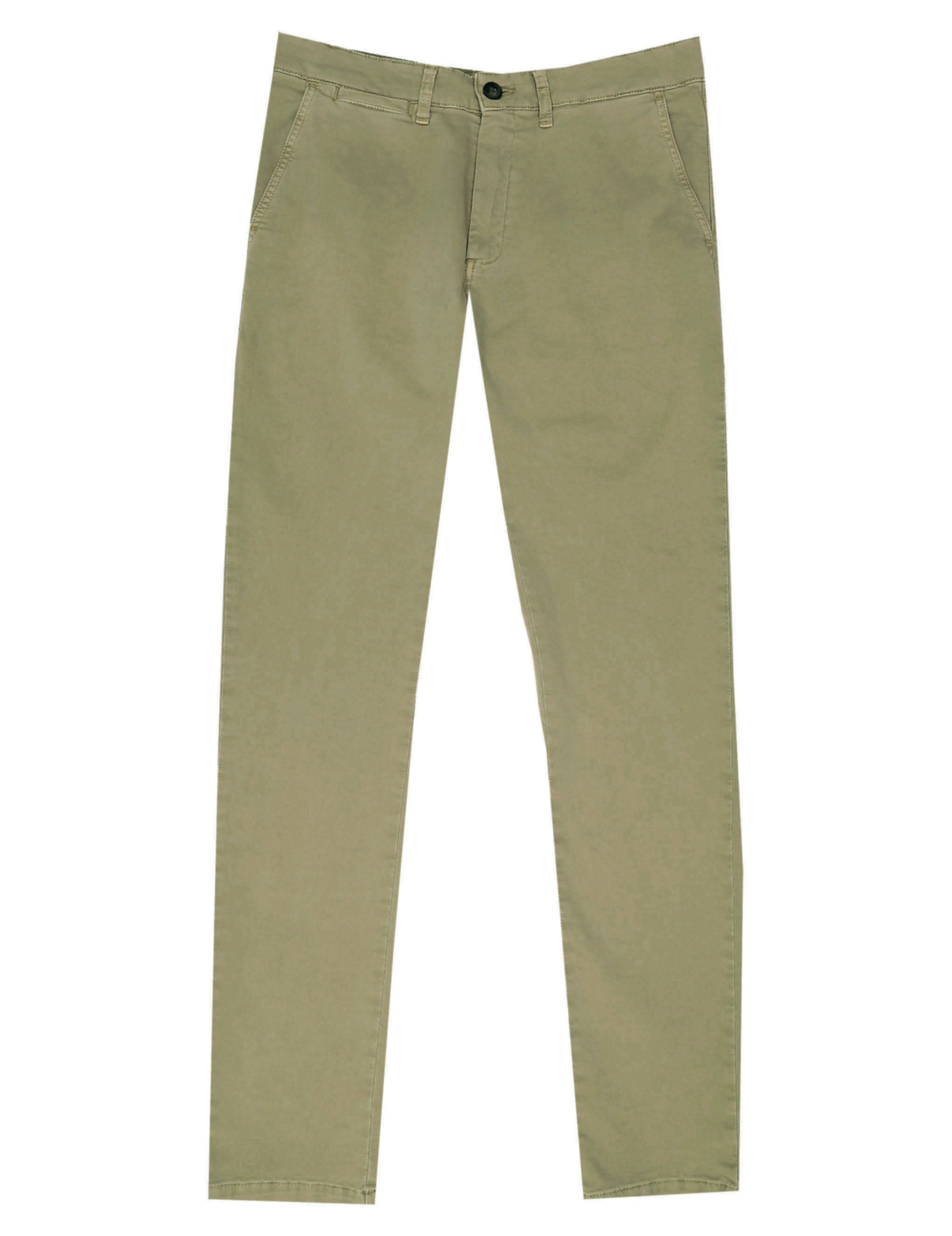 Pantalón chino satén lavado Verde